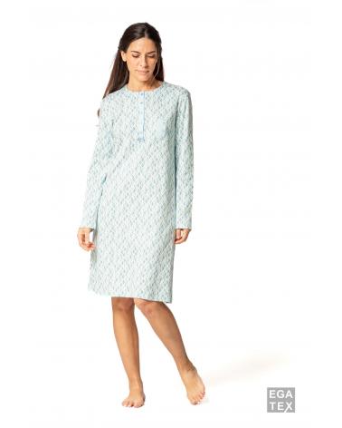 CAMISON EGATEX CON TAPETA 232550 TALLAS: l, xl, xxl, 3xl; COLOR: azul Temporada: winter 23 - Toda la lencería de noche