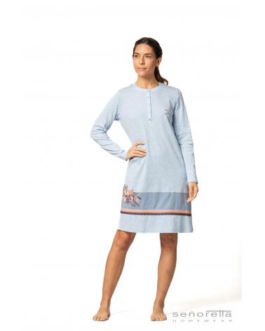 CAMISON SEÑORETTA MANGA LARGA 232113 TALLAS: l, xl, xxl, 3xl; COLOR: azul Temporada: winter 23 -   - PEPI GUERRA