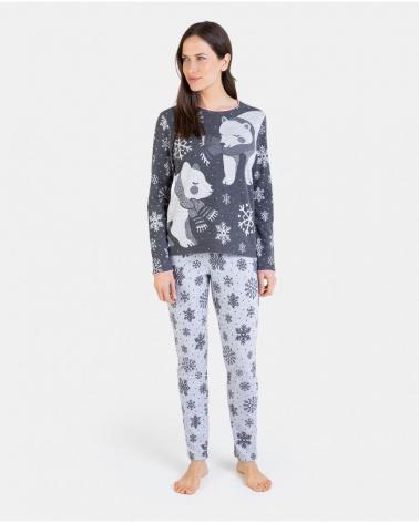 PIJAMA MUJER MASSANA PUNTO MILANO P731243 TALLAS: s, m, l, xl; COLOR: unico Temporada: winter 23 - Toda la lencería de