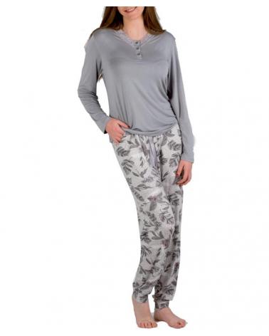 PIJAMA MUJER PETTRUS VISCOSA 2579