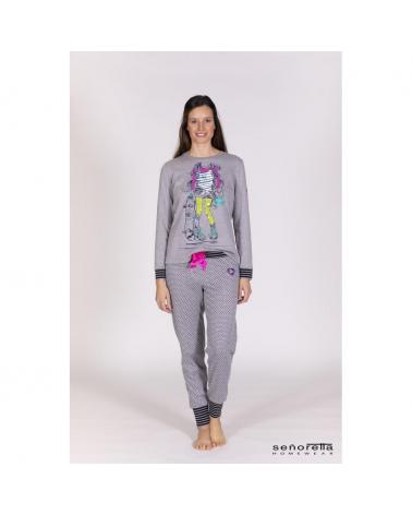 PIJAMA MUJER SEÑORETTA ESTRELLAS 212155 TALLAS: s, m, l, xl, xxl; COLOR: unico Temporada: in23 - Toda la lencería de