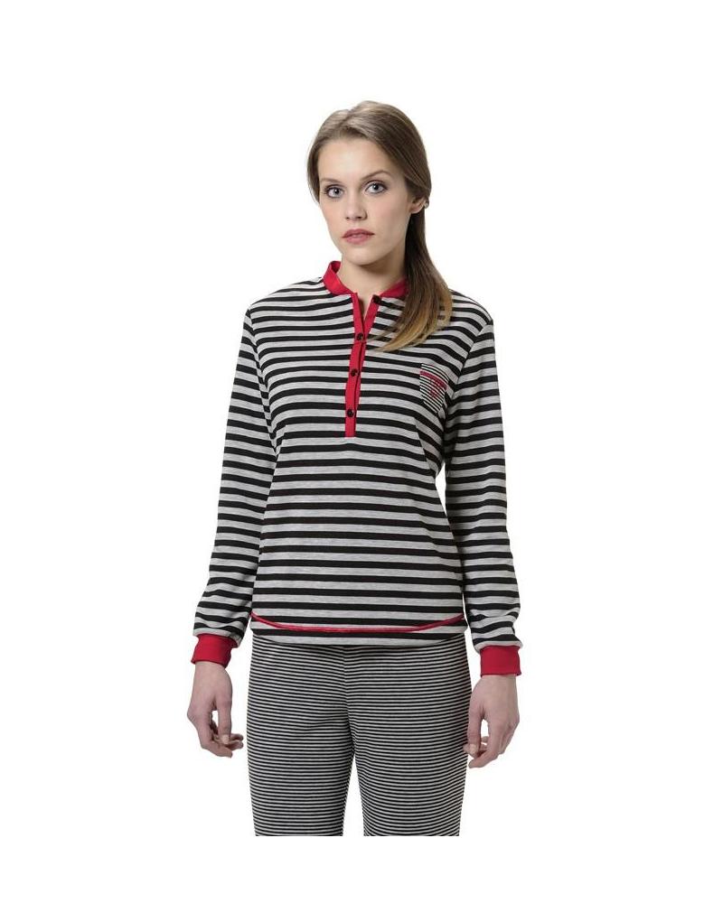 7167 PIJAMA RAYAS LOHE GIRL TALLAS: 42, 44, 46, 48; COLOR: unico Temporada: invierno 2014-15 -   - PEPI GUERRA