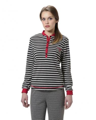 7167 PIJAMA RAYAS LOHE GIRL TALLAS: 42, 44, 46, 48; COLOR: unico Temporada: invierno 2014-15 -   - PEPI GUERRA