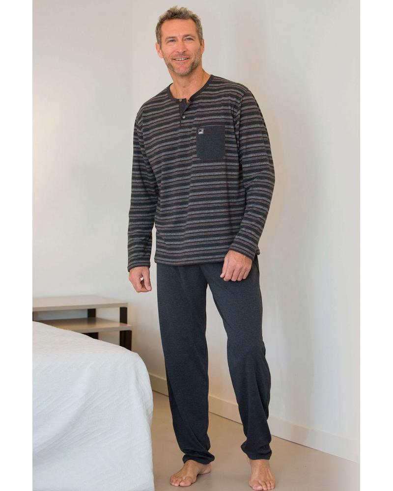 PIJAMA MASSANA HOMBRE P691321 TALLAS: m, l, xl; COLOR: carbon Temporada: inv2020 -   - PEPI GUERRA