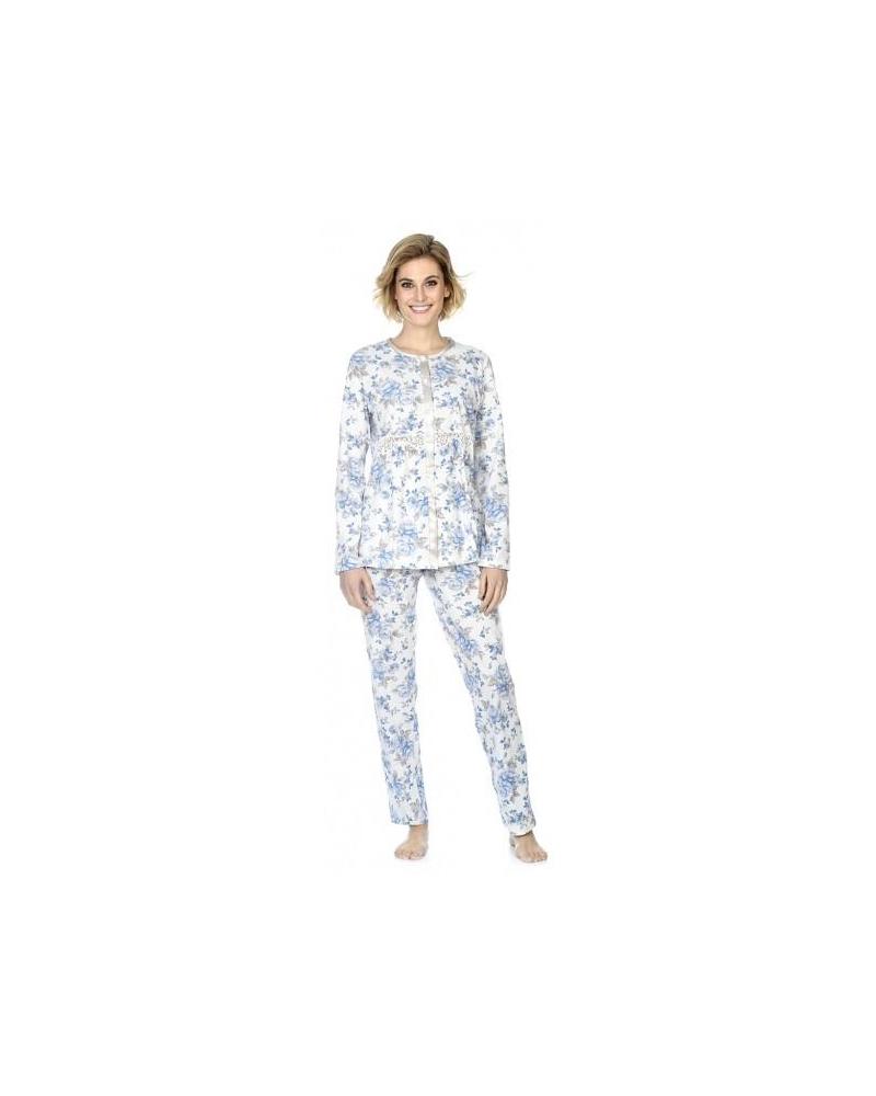 Y191122 PIJAMA SRA LOHE FLORES PUNTILLA TALLAS: m, l, xl; COLOR: unico Temporada: inv2020 -   - PEPI GUERRA