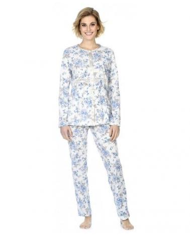 Y191122 PIJAMA SRA LOHE FLORES PUNTILLA TALLAS: m, l, xl; COLOR: unico Temporada: inv2020 -   - PEPI GUERRA