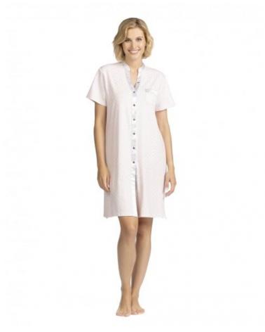 V223927 CAMISON LOHE MC PUNTO PLATA TALLAS: m, l, xl, xxl; COLOR: rosa Temporada: ver23 - Toda la lencería de noche de