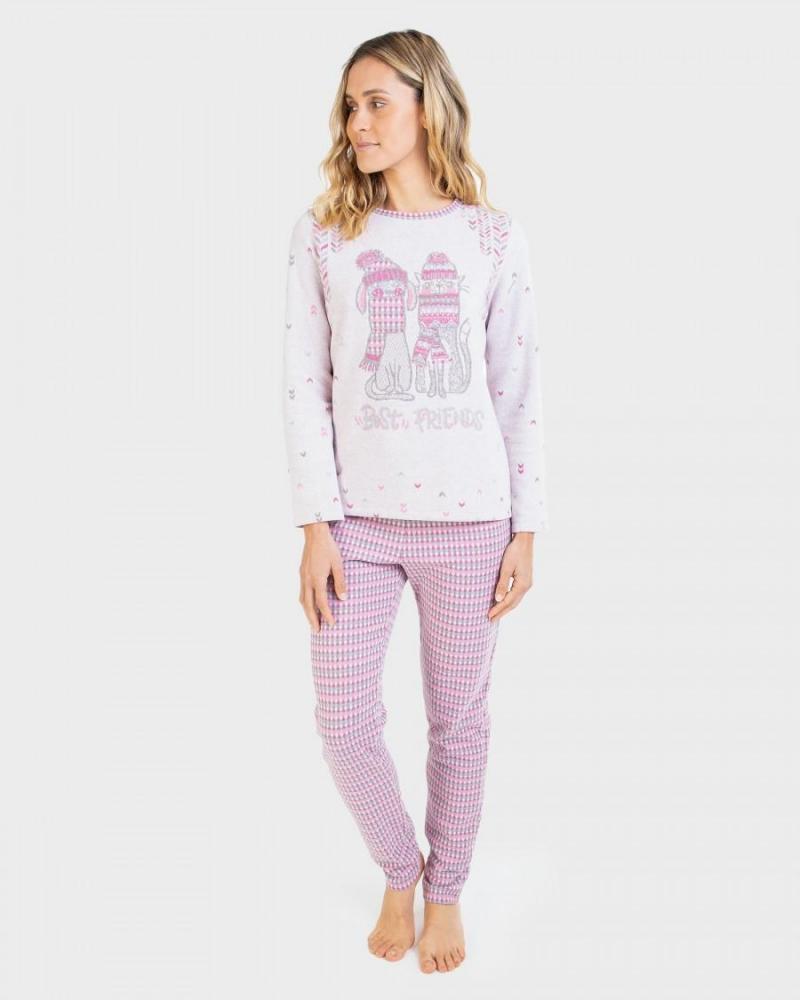 P711221 PIJAMA SRA MASSANA BEST FREN TALLAS: s, m, l, xl, xxl; COLOR: rosa Temporada: in23 -   - PEPI GUERRA