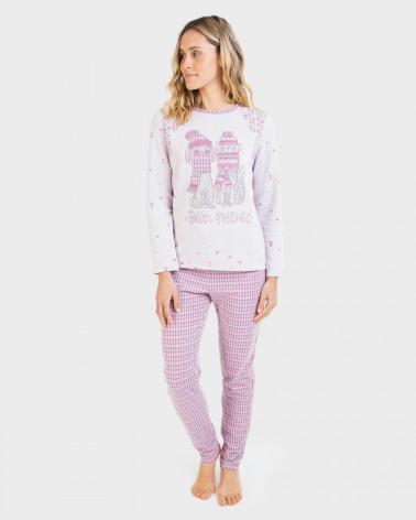 P711221 PIJAMA SRA MASSANA BEST FREN TALLAS: s, m, l, xl, xxl; COLOR: rosa Temporada: in23 -   - PEPI GUERRA