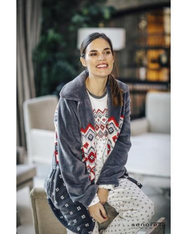 212133 BATA ALPINO COLOR: gris; TALLAS: m, l, xl, xxl Temporada: in23 - Toda la lencería de noche de mujer online  -