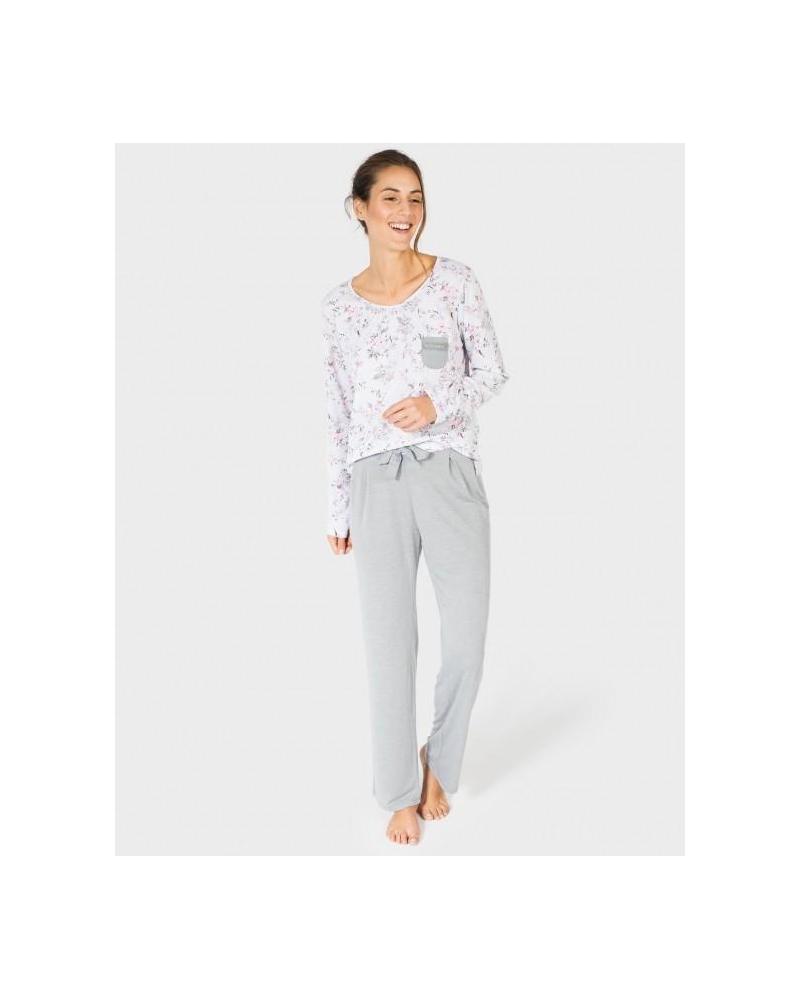 P681232 PIJAMA SRA MASSANA COLOR: gris; TALLAS: m, l, xl, xxl, 3xl Temporada: invierno 19 -   - PEPI GUERRA