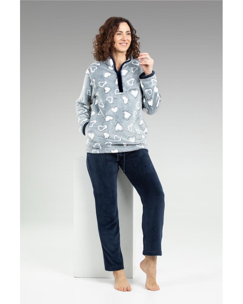 PIJAMA MUJER CORALINA PETTRUS 3238 TALLAS: s, m, l, xl; COLOR: unico Temporada: winter 23 - Toda la lencería de noche