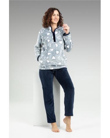 PIJAMA MUJER CORALINA PETTRUS 3238 TALLAS: s, m, l, xl; COLOR: unico Temporada: winter 23 - Toda la lencería de noche