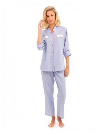 V213111 PIJAMA PLUMETTI MARCA LOHE TALLAS: m, l, xl; COLOR: unico Temporada: ver23 -   - PEPI GUERRA