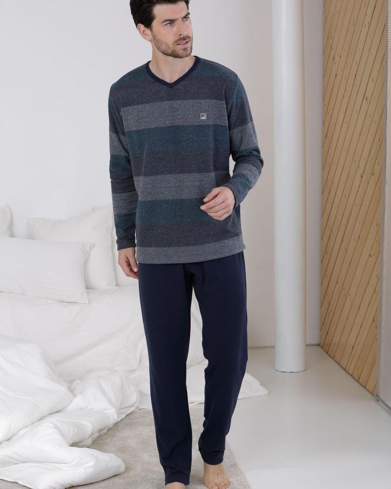 P711319 PIJAMA MASSANA PUNTO MILANO TALLAS: s, m, l, xl, xxl; COLOR: unico Temporada: in23 - Hombre Ropa Interior y