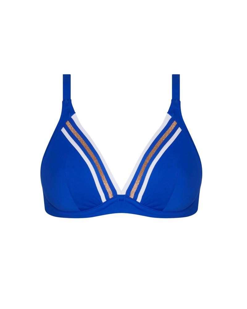 Bikini Triángulo Aro Lise Charmel colección Energie Nautique COLOR: marrón, azul eléctrico; TALLAS: 90c, 95c, 100c