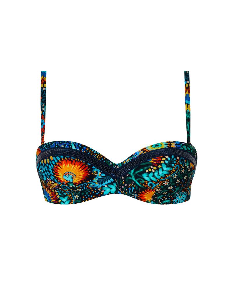 Bikini Bandeau Lise Charmel colección Beaute Cosmique COLOR: azul; TALLAS: 85b, 90b, 95b, 100b, 85c, 90c, 95c, 100c