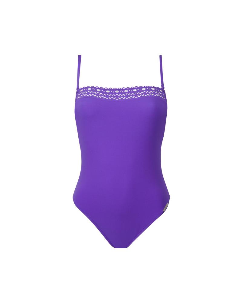 Bañador Bandeau B Lise Charmel colección Ajourage Couture TALLAS: s, m, l, xl; COLOR: naranja, marino, morado vivo  -  