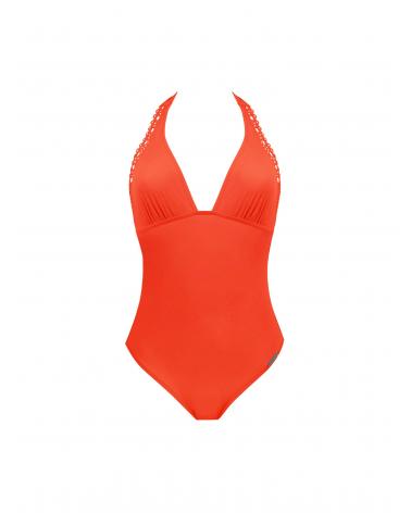 Bañador Escote Trasero B Lise Charmel colección Ajourage Couture TALLAS: xs, s, m, l; COLOR: naranja, marino, morado