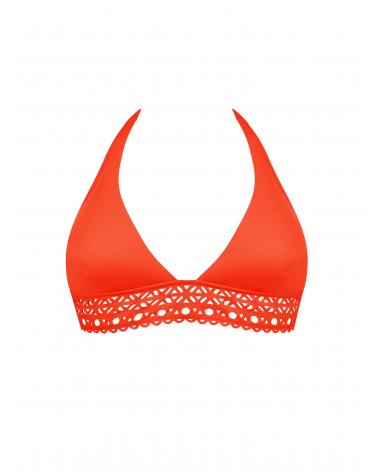 Bikini Triángulo B Lise Charmel colección Ajourage Couture TALLAS: s, m, l, xl; COLOR: naranja, marino, morado vivo  - 