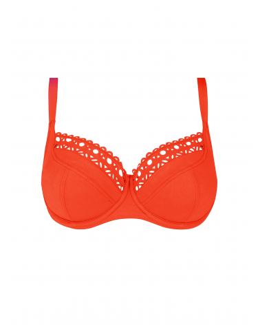 Bikini Balconet Lise Charmel colección Ajourage Couture COLOR: naranja, marino, morado vivo; TALLAS: 85d, 90d, 95d