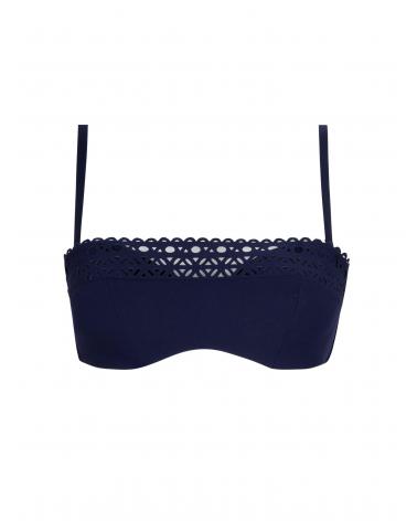 Bikini Bandeau Lise Charmel colección Ajourage Couture COLOR: naranja, marino, morado vivo; TALLAS: 85b, 90b, 95b