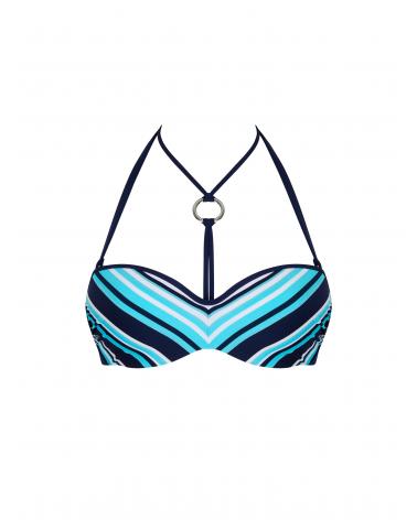 Bikini Bandeau Antigel colección L'Antigel Globe COLOR: azul, teja; TALLAS: 85b, 90b, 95b, 100b, 85c, 90c, 95c, 100c