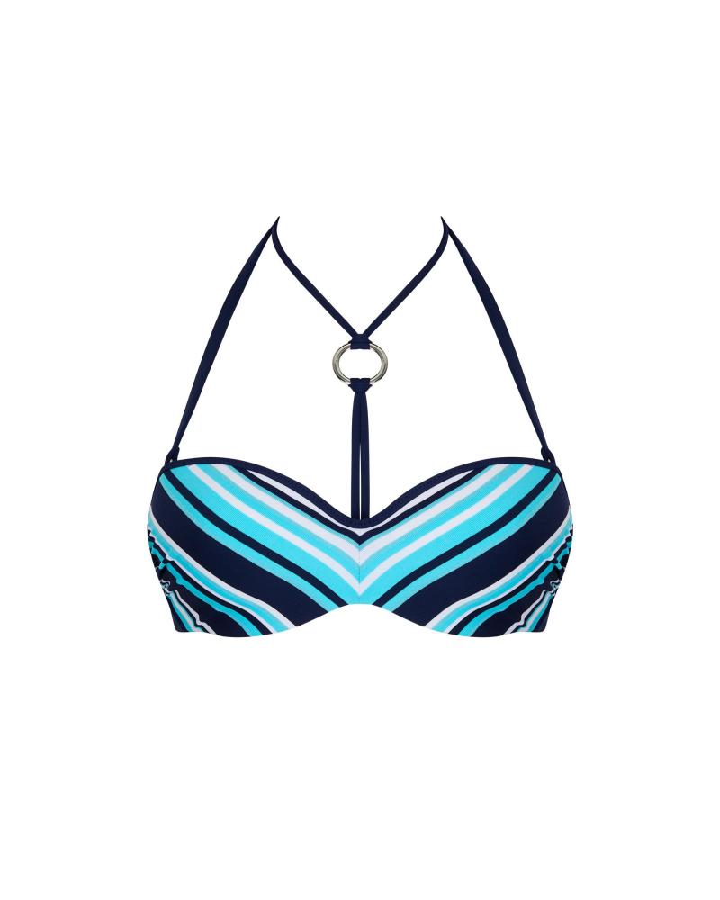 Bikini Bandeau Antigel colección L'Antigel Globe COLOR: azul, teja; TALLAS: 85b, 90b, 95b, 100b, 85c, 90c, 95c, 100c