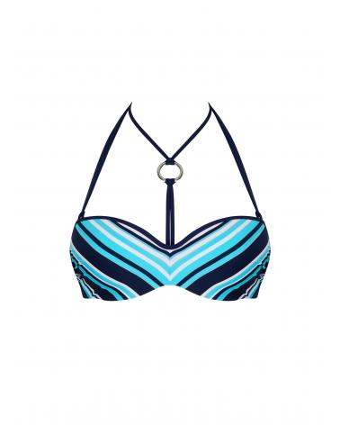 Bikini Bandeau Antigel colección L'Antigel Globe COLOR: azul, teja; TALLAS: 85b, 90b, 95b, 100b, 85c, 90c, 95c, 100c