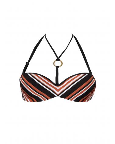 Bikini Bandeau Antigel colección L'Antigel Globe COLOR: azul, teja; TALLAS: 85b, 90b, 95b, 100b, 85c, 90c, 95c, 100c