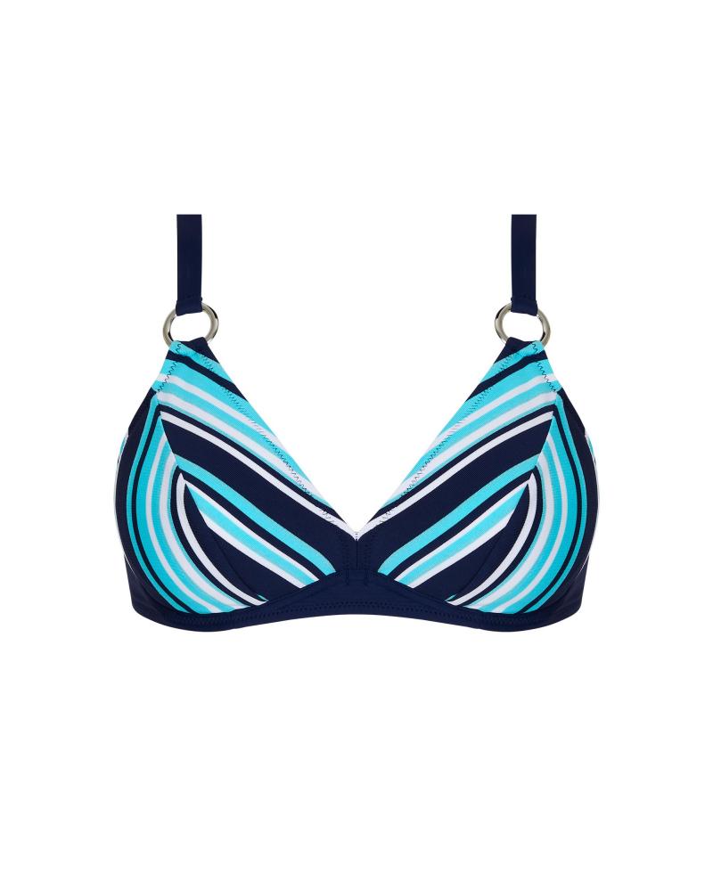 Bikini Triángulo Aros Antigel colección L'Antigel Globe COLOR: azul, teja; TALLAS: 90c, 95c, 100c, 85d, 90d, 95d, 100d