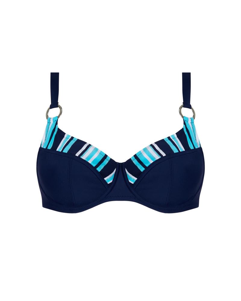 Bikini Balconet Antigel colección L'Antigel Globe COLOR: azul, teja; TALLAS: 90c, 95c, 100c, 105c, 90d, 95d, 100d