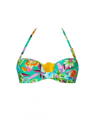 Bikini Bandeau Antigel colección La Feminissima COLOR: negro, verde; TALLAS: 85b, 90b, 95b, 100b, 85c, 90c, 95c, 100c