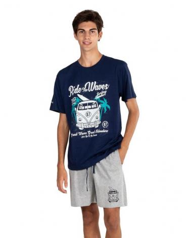 pijama HOMBRE MARCA PETTRUS waveS 5588 TALLAS: s, m, l, xxl; COLOR: unico Temporada: ver23 - Hombre Ropa Interior y