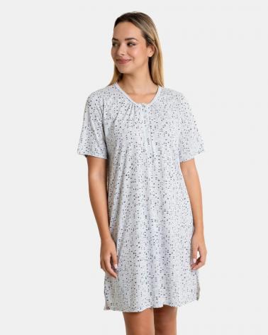 CAMISÓN MASSANA L247280 MANCHITAS COLOR: gris; TALLAS: l, xl, xxl, 3xl Temporada: summer24 - Toda la lencería de noche