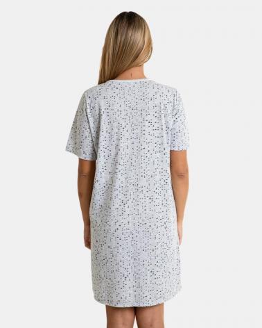 CAMISÓN MASSANA L247280 MANCHITAS COLOR: gris; TALLAS: l, xl, xxl, 3xl Temporada: summer24 - Toda la lencería de noche