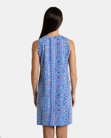 CAMISÓN MASSANA L247200 AZTECA TALLAS: m, l, xl; COLOR: azul Temporada: summer24 - Toda la lencería de noche de mujer