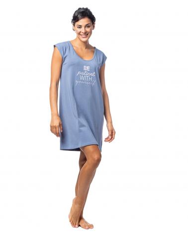 CAMISON SIN MANGAS SRA EGATEX 241406 TALLAS: m, l, xl; COLOR: azul Temporada: summer24 - Toda la lencería de noche de