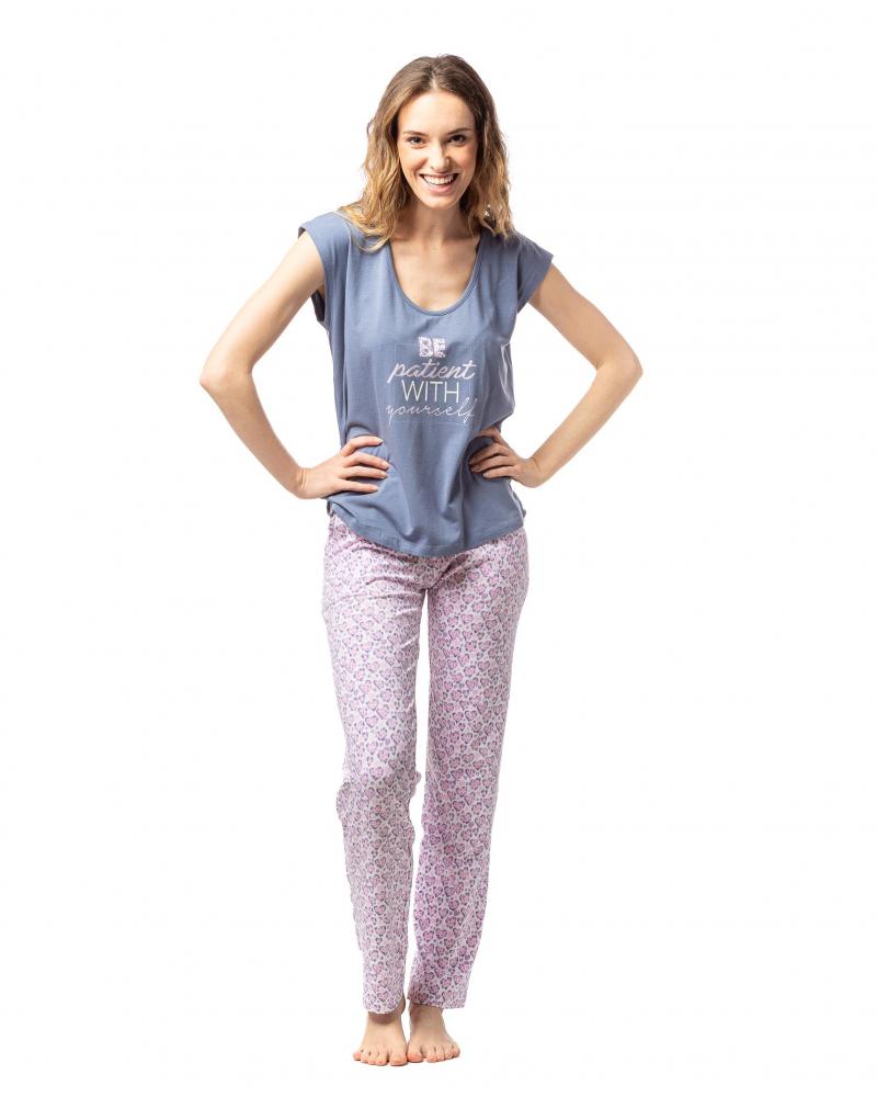 PIJAMA SRA SIN MANGAS EGATEX 241408 TALLAS: m, l; COLOR: azul Temporada: summer24 - Toda la lencería de noche de mujer