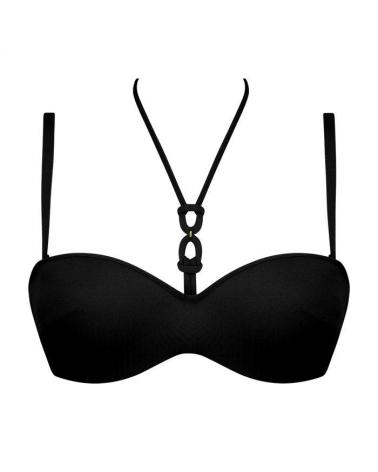 Sujetador bikini bandeau Lise Charmel colección ''Grace Infinie'' COLOR: negro; TALLAS: 85b, 90b, 95b, 100b, 85c, 90c