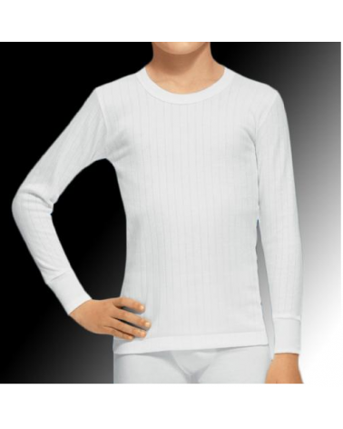 CAMISETA ABANDERADO NIÑO TERMAL 207 COLOR: blanco; TALLAS: 4, 6, 8, 10, 12, 14, 16 Temporada: anteriores - Lencería