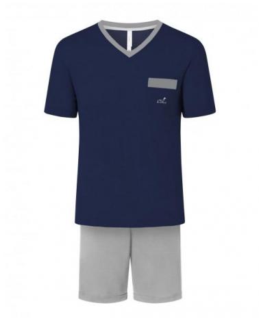 PIJAMA HOMBRE MODAL V245112 COLOR: gris; TALLAS: m, l, xl Composición: pijama de verano para caballero de la marca