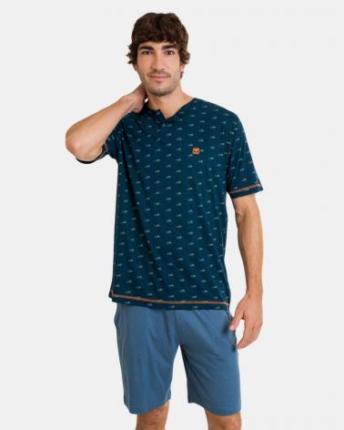 PIJAMA HOMBRE MASSANA P241308 TALLAS: xl, xxl, 3xl, 4xl; COLOR: unico Composición: 50% algodón 50% viscosa; Temporada: