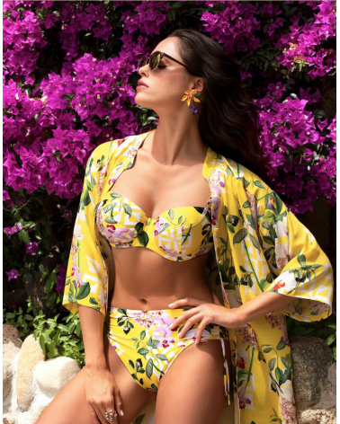 Vestido camisero Lise Charmel colección ''Jardin Delice'' ASB2178 TALLAS: s, m, l, xl; COLOR: soleil delice