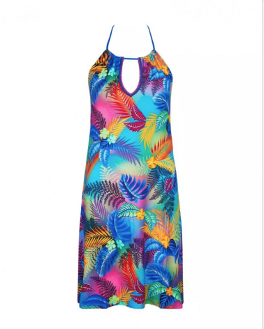 Vestido playa Antigel colección ''L'Avatar des Iles'' ESB1047 TALLAS: s, m, l, xl, xxl; COLOR: bleu avatar Composición: