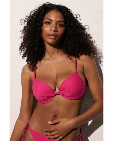 TOP BIKINI PUSH UP YSABEL MORA 82599 TALLAS: 90, 95, 100, 85; COLOR: lively pink Composición: 82% poliamida, 18%