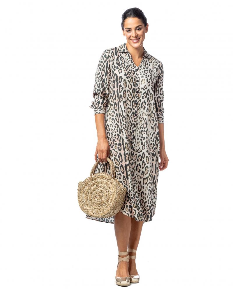 VESTIDO EGATEX ANIMAL 241514 TALLAS: m; COLOR: unico Composición: 100% viscosa; Temporada: summer24 - Lencería Mujer