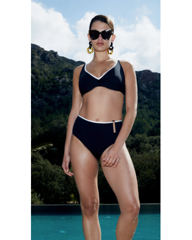 BIKINI CON ARO SIN FOAM CHANTELLE 12IMAD COLOR: negro; TALLAS: 100, 105 Composición: 84% nylon, 16% elastano, forro