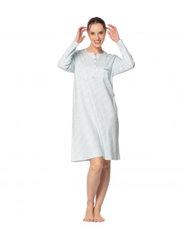 CAMISON MUJER EGATEX ALGODON MANGA LARGA 242535 TALLAS: m, l, xl; COLOR: unico Temporada: winter 24 - Toda la lencería