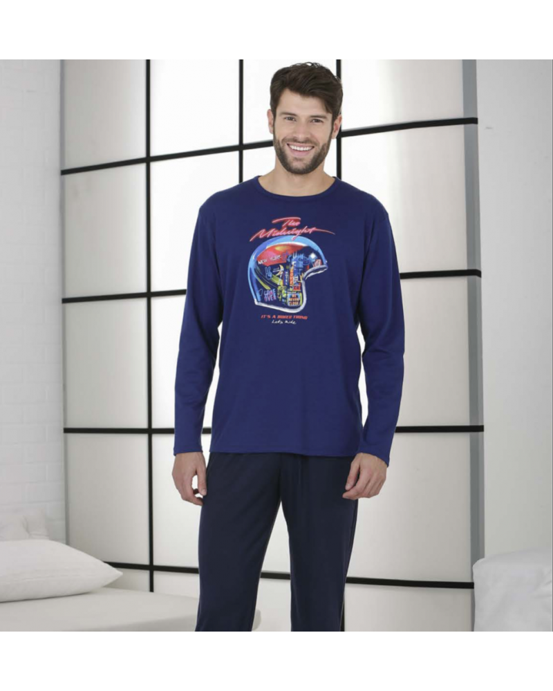 Pijama Caballero Massana TALLAS S COLOR AZUL OSCURO